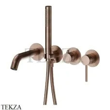 Newform XT Смеситель для ванны с гарнитуром, внешняя часть 4262E.59.067, PVD Br. Copper Bronze