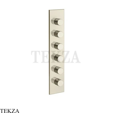Gessi Incastri Термостат для душа 5 потоков, внешняя часть 75320-720, никель глянец