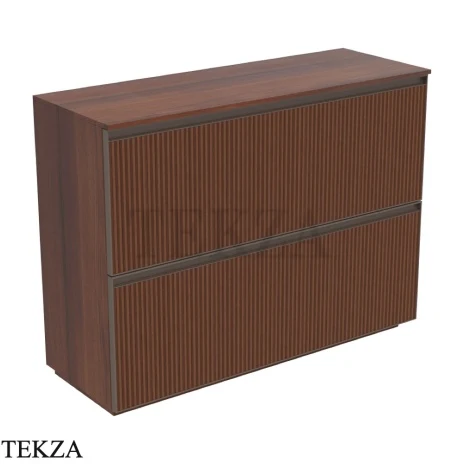 Flaminia Cubika тумба под раковину напольная 105×37×78,5 см, 2 ящика, орех Noce Greca