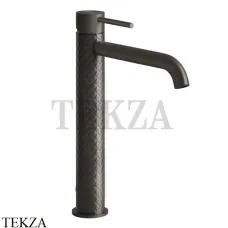 Gessi 316 INTRECCIO Смеситель для раковины, длинный излив, без гарнитура 54106-707, Black Metal Brushed