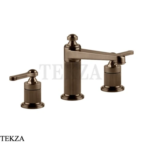 Gessi VENTI20 Смеситель для раковины на 3 отверстия средний, с донным клапаном 65012-761, Coffee Bronze Br. PVD