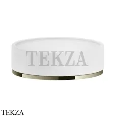 Gessi INCISO accessories Мыльница настольная, белый 58525-720, Nickel PVD