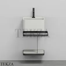 Cielo Les Petites Quadrato Консоль с раковиной LPLAQ35, керамическая полка, Pomice