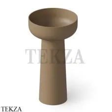 Dea Design Pedestal Basin Раковина напольная круглая Solid Surface DD2027 480 2, Light Camel №2