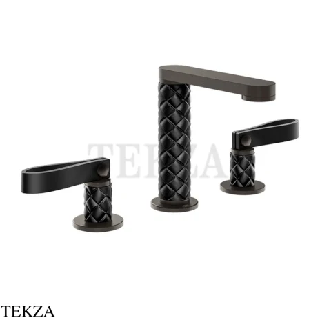 Gessi Pelle Laccetto Смеситель для раковины на 3 отв., без гарнитура, 78414-440, Nero/Black Metal Br. PVD
