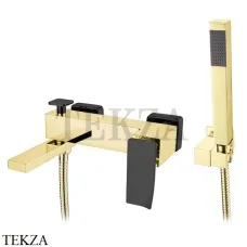 Boheme Q.2 Смеситель для ванны настенный, с гарнитуром 143-GB.2, Золото-черный