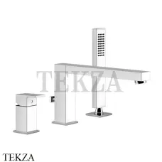 Gessi Rettangolo Смеситель на борт ванны с переключением на душ 20037-031, хром глянец