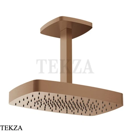 Gessi Jacqueline Верхняя регулируемая лейка с потолочным кронштейном 77151-708, медь Brushed