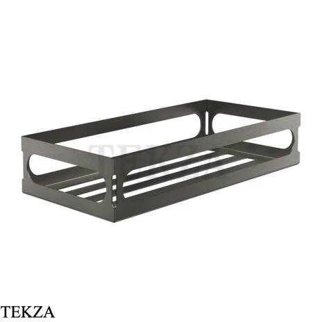 Gessi RILIEVO Полка-решетка в душевую зону 59549-707, Black Metal Brushed PVD