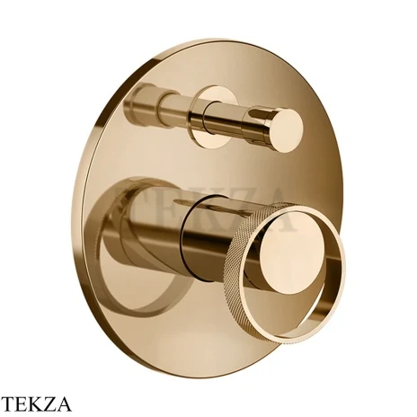 Gessi ANELLO Смеситель для душа круглый, на 2 потока 63377-735, Warm Bronze PVD