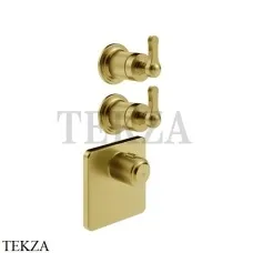 Gessi VENTI20 Термостат для душа, 2 поток, внешняя часть 65202-716, Gold Br. PVD