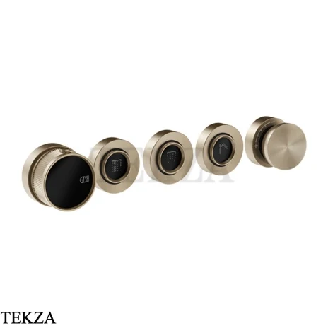 Gessi Perle Термостат для душа на 3 потока, внешняя часть 74934-149, нерж. сталь Brush / никель Brushed