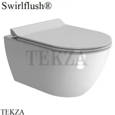 GSI PURA 55/F Унитаз подвесной ”Swirlflush” (безободковый) 8815FR211, сиденье микролифт slim, белый глянец