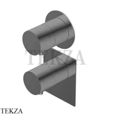 Ritmonio Diametro35 S Термостат для душа, 1 поток, внешняя часть PR47HC201 BLX, Brushed Black Chrome
