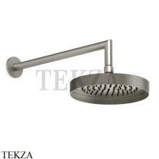 Gessi Inverso Diamantato Верхняя лейка с кронштейном D21,8 см 63448-149, Finox Brushed Nickel