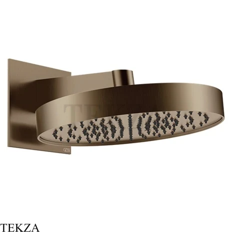 Gessi Incastri Верхняя лейка D30 с кронштейном из стены 63049-761, бронза Coffee