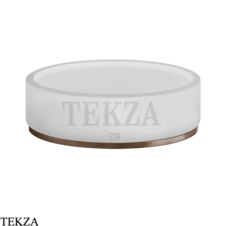 Gessi 316 ACCESSORIES Мыльница настольная, композит белый 54725-708, Copper Brushed PVD