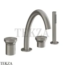 Gessi Origini NEUTRAL Смеситель для ванны с изливом и гарнитуром 66037-149, Finox Brushed Nickel
