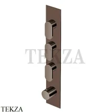 Zucchetti Octo Термостат для душа на 3 потока, внешняя часть ZOC661.P21, brushed chocolate PVD
