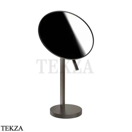 Gessi Pelle Tresse Зеркало косметическое поворотное х2, без подсветки 74573-707, Black Metal Brushed PVD