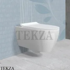 Scarabeo Moon Унитаз подвесной Clean Flush, крышка Slim с микролифтом, белый глянец
