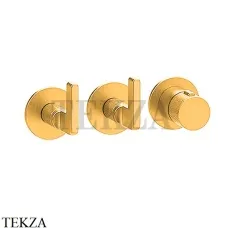 Gessi INCISO SHOWER Термостатический смеситель, 2 потока, внешняя часть 58334-246, Gold PVD