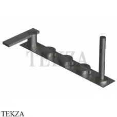 Ritmonio Dot316 Смеситель на борт ванны с гарнитуром PR50EJ101 IBX, Black Stainless Steel