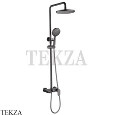 Boheme SPECTRE Стойка для душа со смесителем, излив, верхний душ 458-GM, gun metall