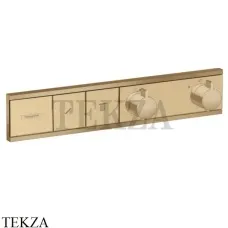 Hansgrohe RainSelect Термостатический модуль, 2 потока, внешняя часть 15380140, Brushed Bronze Hansgrohe RainSelect Термостатический модуль, 2 потока, внешняя часть 15380140, Brushed Bronze