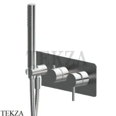 Newform X-Steel 316 Душевой комплект смеситель 2 потока, ручной душ, сталь 69679EX.59.064, PVD Brushed gun metal