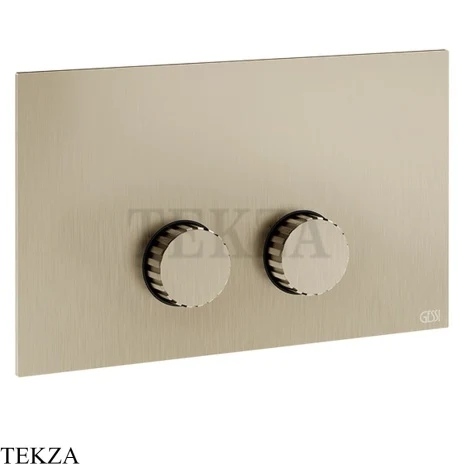 Gessi Incastri Клавиша смыва для инсталляции Viega prevista 75621-149, нерж. сталь Brush / никель Brushed