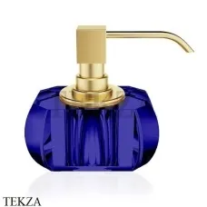 Decor Walther Kristall SSP Дозатор для мыла настольный 0933495, Capri blue-золото матовый