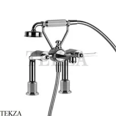 Gessi VENTI20 Смеситель для ванны на борт с гарнитуром 65115-031, хром глянец