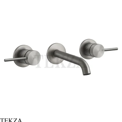 Gessi 316 INTRECCIO Смеситель для раковины, длинный, внешняя часть 54194-239, Steel Brushed