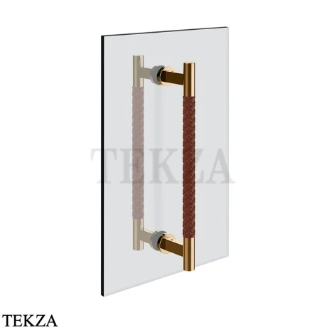 Gessi Pelle Tresse Полотенцедержатель для крепления на стекло, 30 см 78731-430, Red Cherry/ Warm Bronze PVD