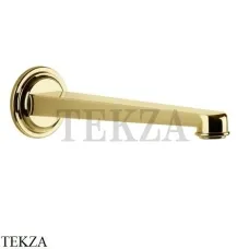Gessi VENTI20 Излив настенный для раковины 21,5 см 65102-246, Gold PVD