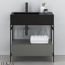 CIELO NARCISO MINI Консоль с керамической раковиной и ящиком, Lavagna-черный