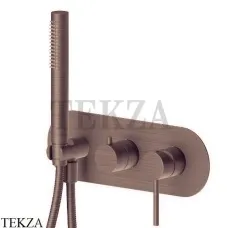 Newform XT Смеситель для душа 2 потока, с гарнитуром, внешняя часть 4269E.59.067, PVD Br. Copper Bronze