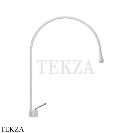 Gessi Goccia Смеситель для раковины высокий, без сливного гарнитура 33603-279, Matte White