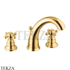 FIMA Carlo Frattini ELIZABETH Смеситель для раковины, с донным клапаном F5101OR, золото глянец