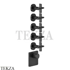 Gessi INCISO WELLNESS Термостат 5 выходов, внешняя часть 58350-299, Black XL