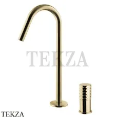 FIMA Carlo Frattini Spillo TECH X Смеситель для раковины, с донным клапаном F3271TNCXHL, Champagne