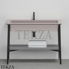 CIELO CATINO Rettangolare Консоль с керамической раковиной, Cipria-черный