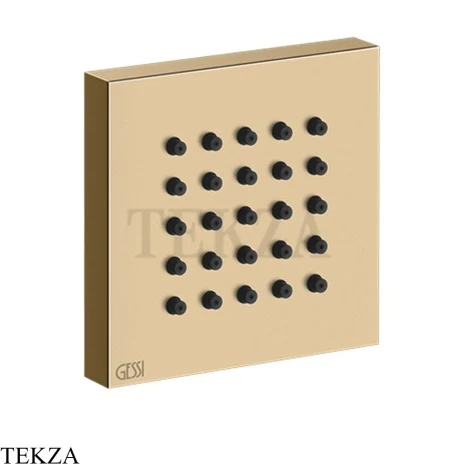 Gessi Rettangolo shower BODY JETS Боковая форсунка 32973-735, Warm Bronze PVD