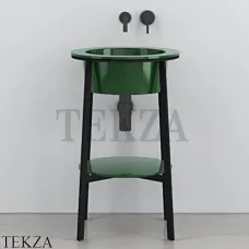 CIELO CATINO TONDO Консоль с керамической раковиной, Alga-черный