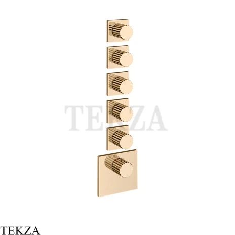 Gessi Incastri Термостат для душа 5 потоков, внешняя часть 75310-735, бронза глянец