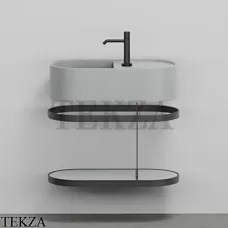 Cielo Les Petites Ovale 60 Консоль с раковиной LPLAO60, керамическая полка, Brina Cielo Les Petites Ovale 60 Консоль с раковиной LPLAO60, керамическая полка, Brina