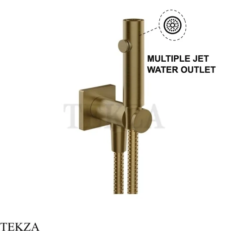 Gessi RILIEVO Гигиенический душ с держателем и выводом воды 59153-791, бронза Deep
