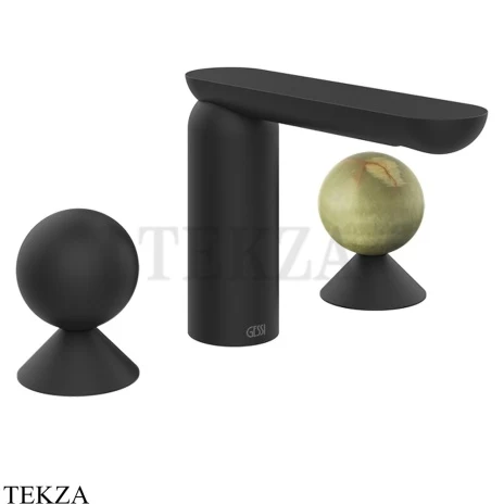 Gessi Perle Смеситель для раковины на 3 отв., без гарнитура 74055-299, черный матовый