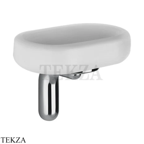 Gessi Goccia Мыльница настенная, белая керамика 38001-031, хром глянец